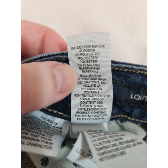 Lucky Brand Jeans Womens 6 / 28R 28 X 26 Blue Lolita Crop Whiskers Preppy Y2K - Picture 3 of 12